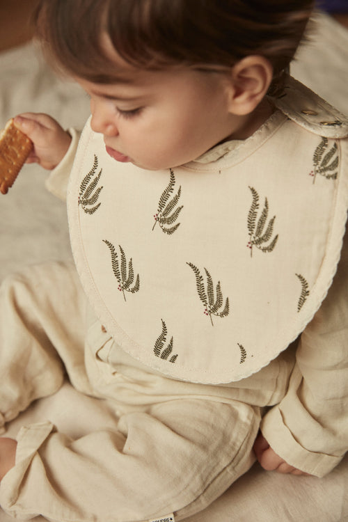 Bavoir Bébé - Fougère Vert Pin