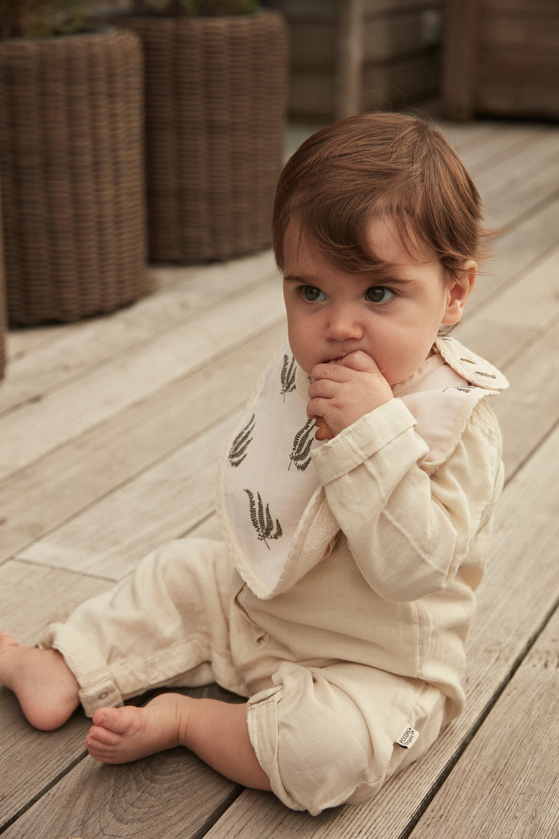 Bavoir Bébé - Fougère Vert Pin