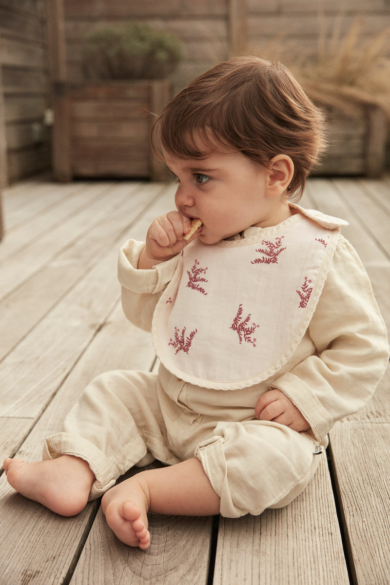 Bavoir Bébé - Bruyère Bois De Rose