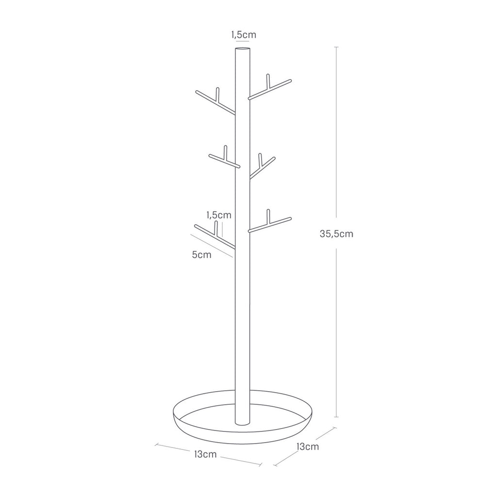 Albero portagioielli - Tosca - Bianco
