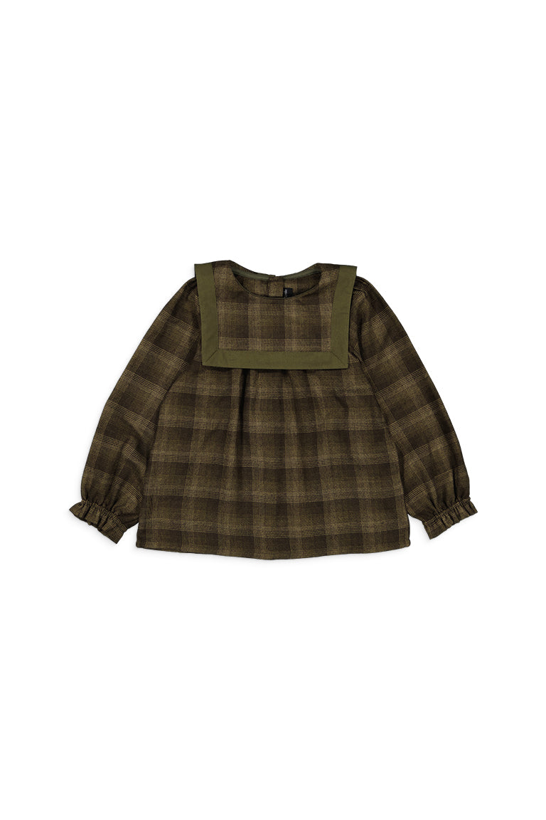 Blouse Maillot   Tartan Vert  - Vert