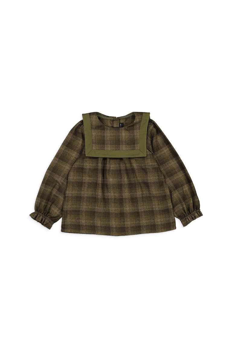 Blouse Maillot   Tartan Vert  - Vert