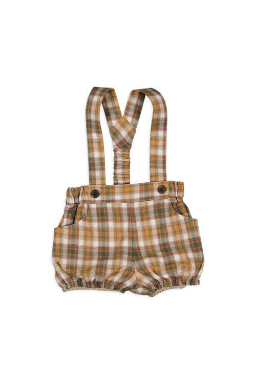 Bloomer À Bretelles Amovibles Ternes- Tartan Camel Vert  Coton Gots  - Multicolore