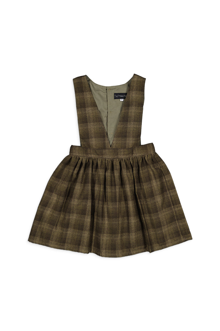 Robe Iena 2 En 1 Tartan Vert  - Vert