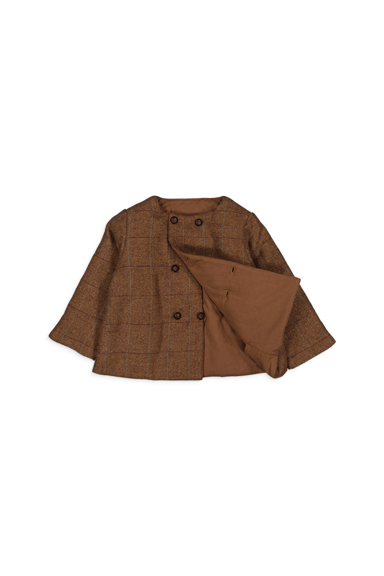 Veste/ Manteau Kleber  Tartan Pin D'Epices - Marron