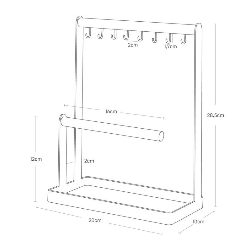 Support À Bijoux - Tosca - Blanc