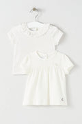 2 Camisetas - Blanco - Bebé Niña