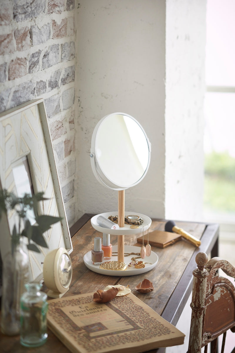 Support Accessoires Avec Miroir - Tosca - Blanc