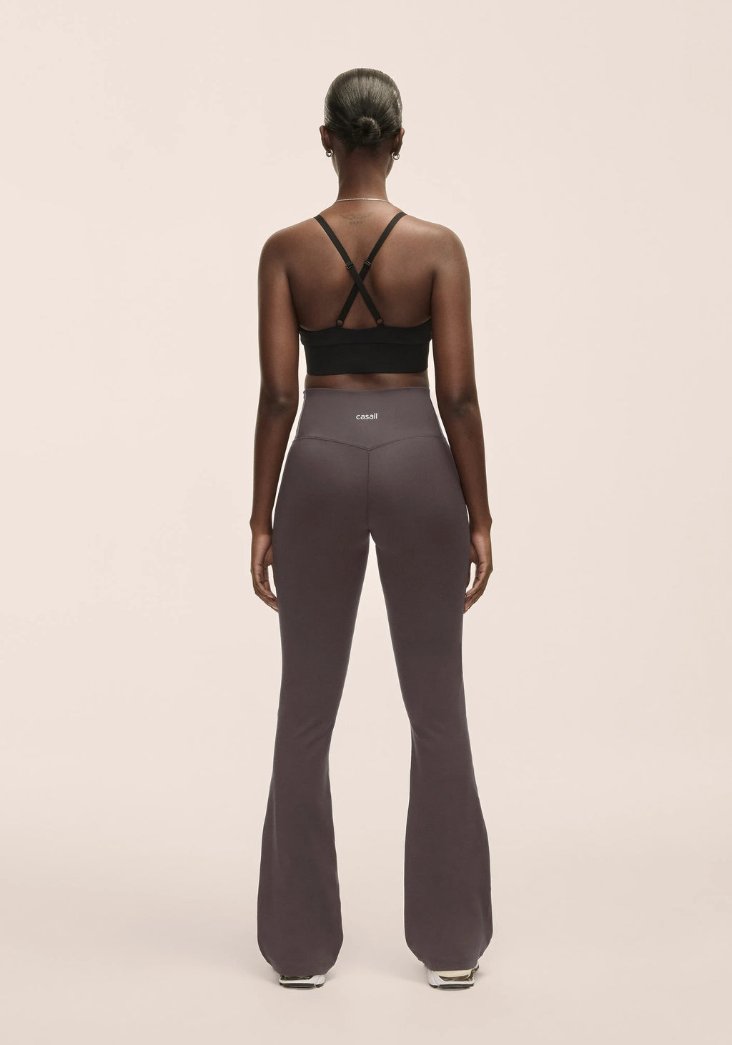 Flare High Waist Pant - Dk Grey