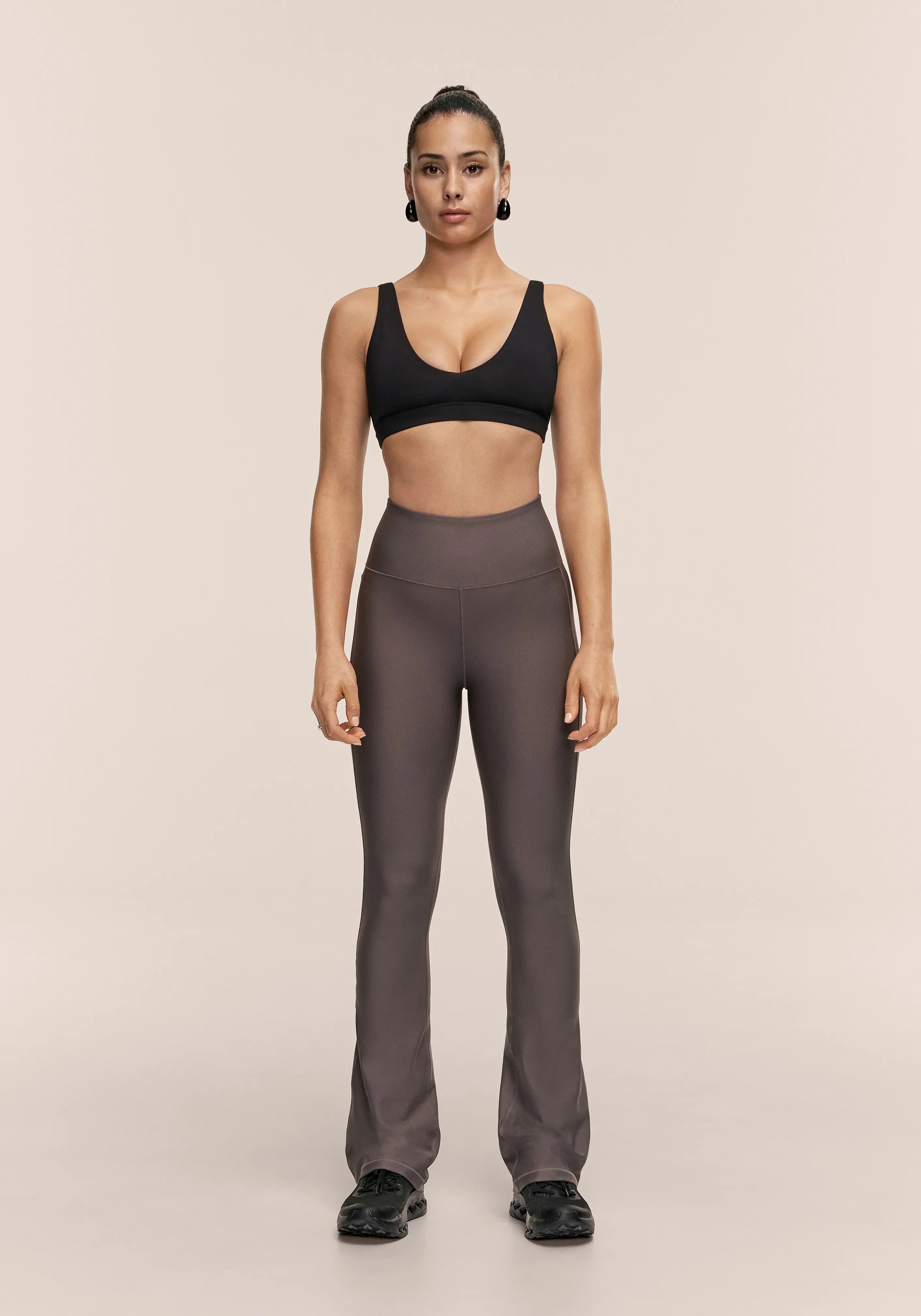 Flare High Waist Pant - Dk Grey