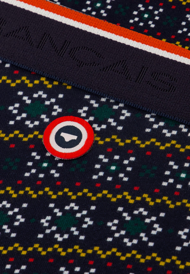 Boxer Vert Sapin À Flocons En Coton - Marius Flocon Vert Sapin