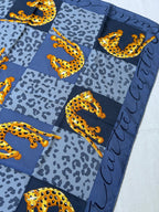 Bufanda Cartier – Modelo Azul Y Panteras