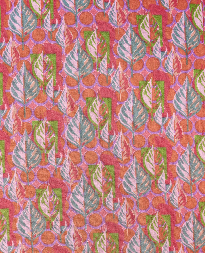 Long Kimono - Dotty bright coral