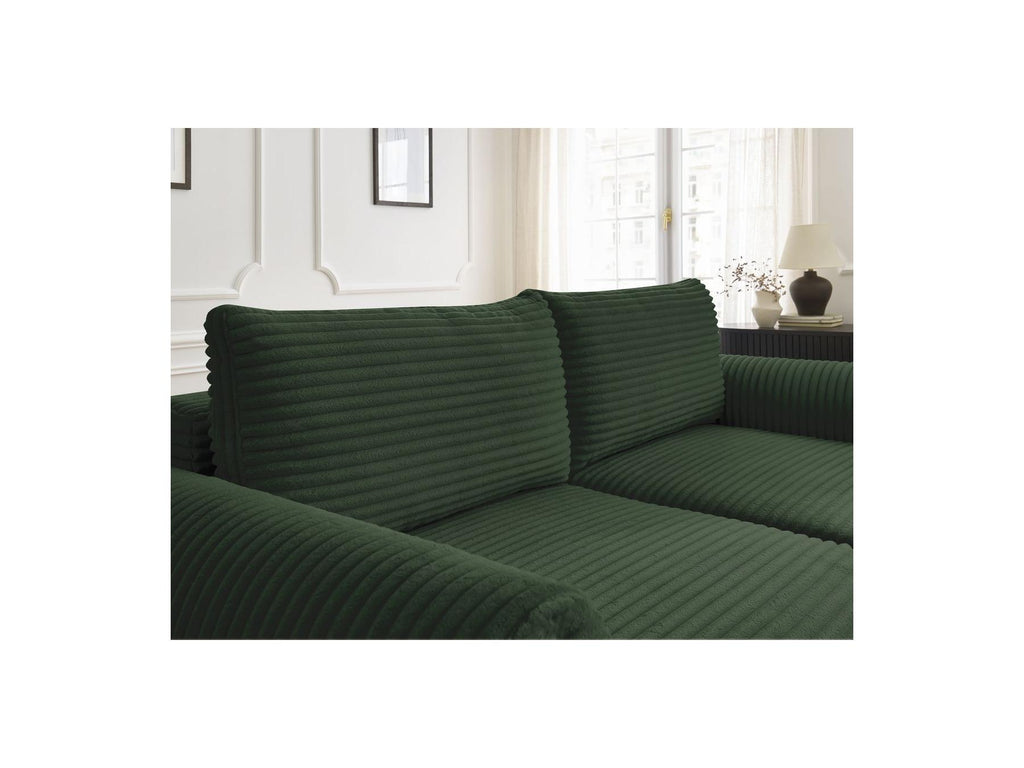 Lucien - Canapé Droit Convertible Coffre - Gros Côtelé Doux