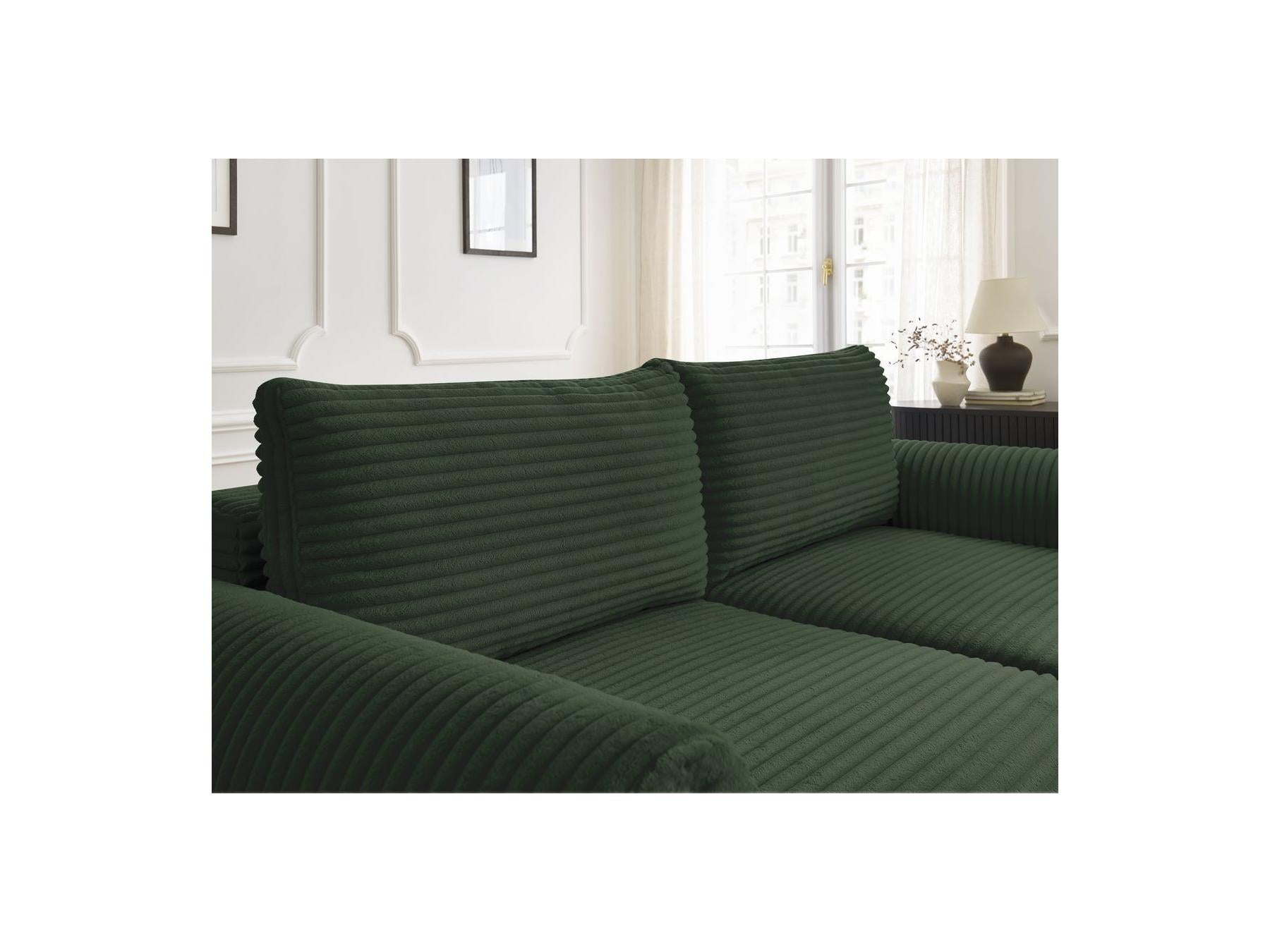 Lucien - Canapé Droit Convertible Coffre - Gros Côtelé Doux