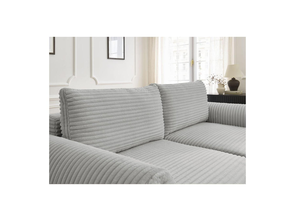 Lucien - Canapé Droit Convertible Coffre - Gros Côtelé Doux