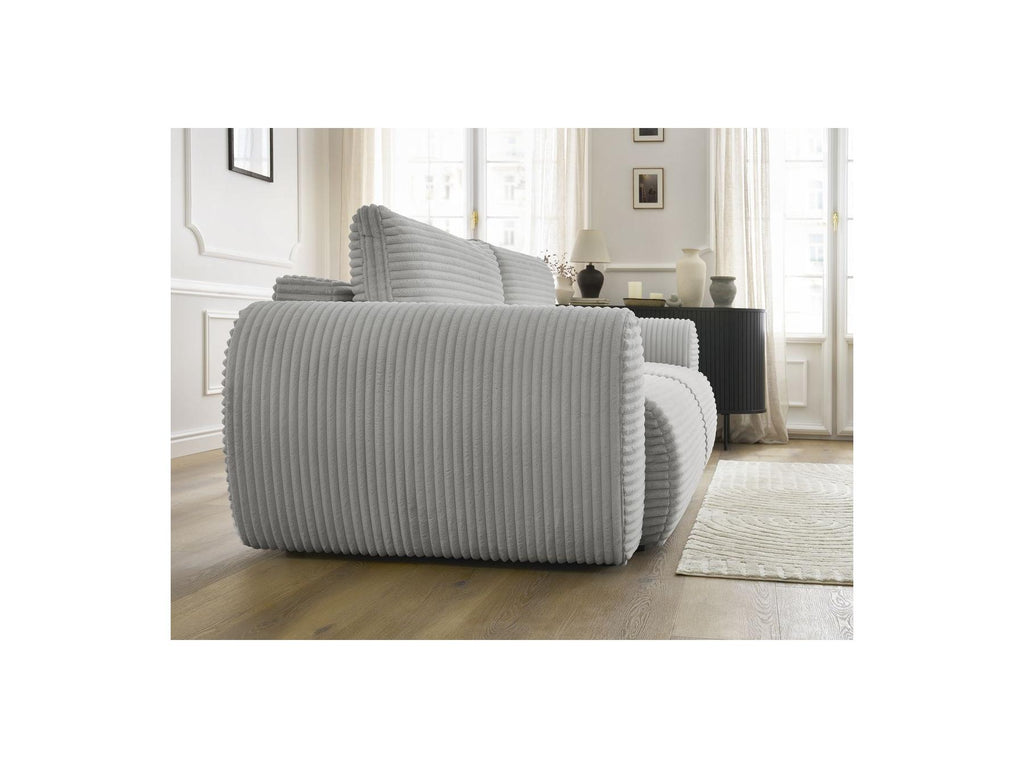Lucien - Canapé Droit Convertible Coffre - Gros Côtelé Doux