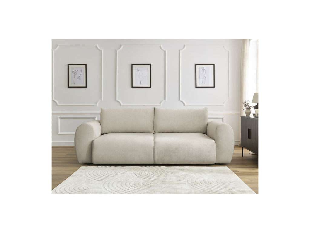 Convertible Straight Sofa with Storage Lucien - Smooth Fabric