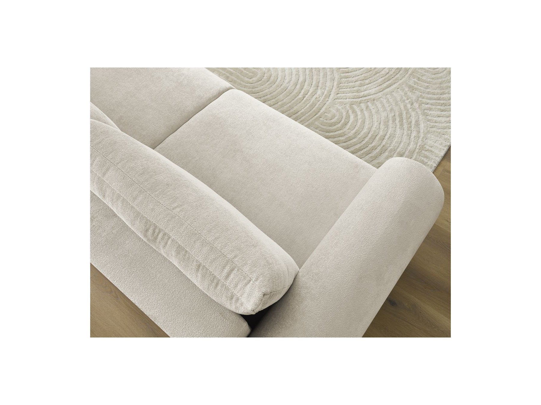 Convertible Straight Sofa with Storage Lucien - Smooth Fabric