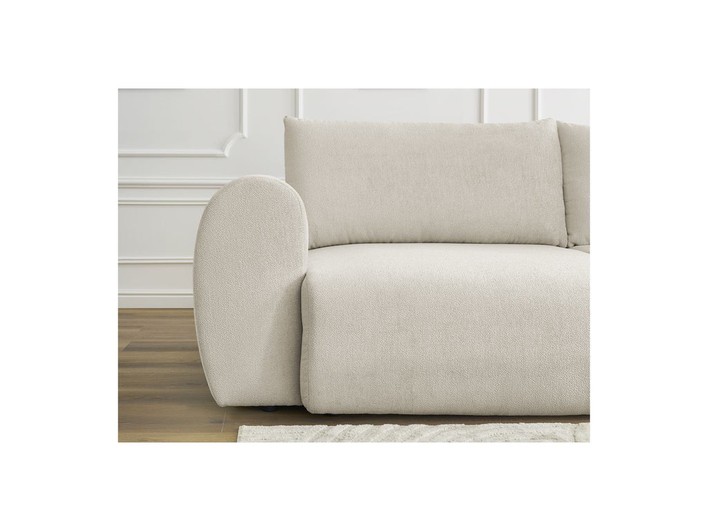 Convertible Straight Sofa with Storage Lucien - Smooth Fabric