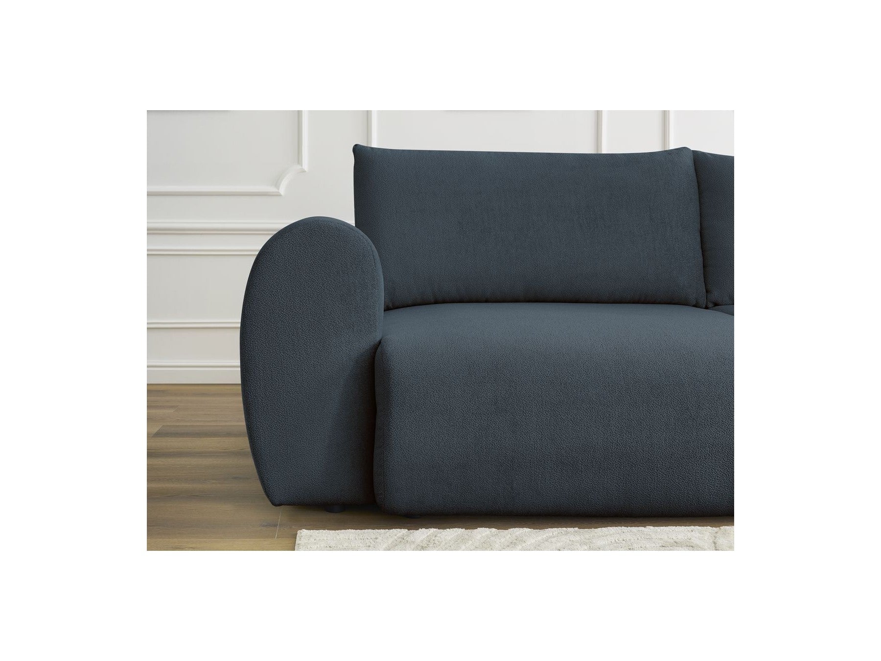 Convertible Straight Sofa with Storage Lucien - Smooth Fabric