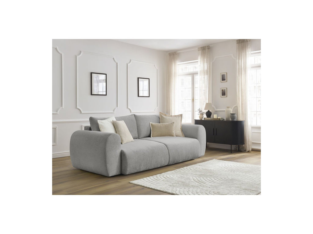 Convertible Straight Sofa with Storage Lucien - Smooth Fabric