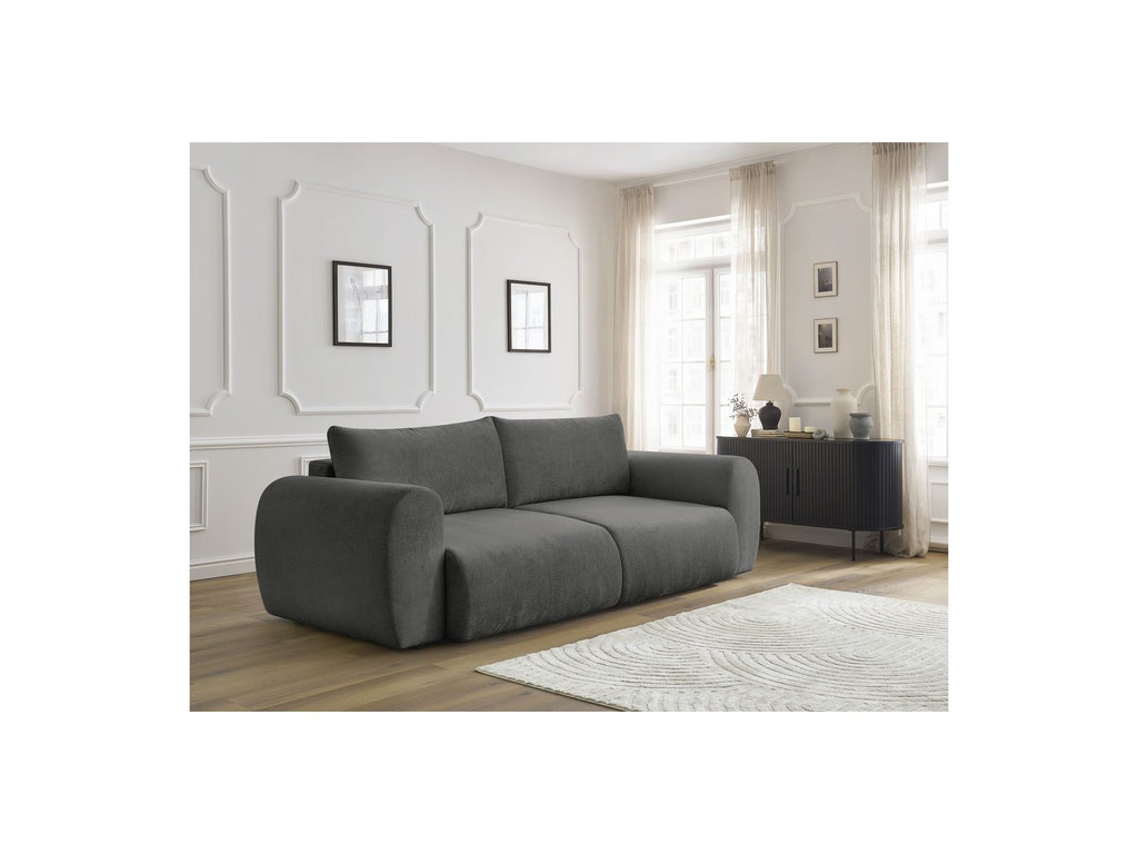 Convertible Straight Sofa with Storage Lucien - Smooth Fabric
