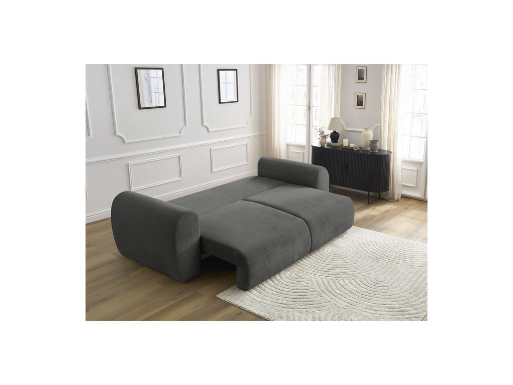 Convertible Straight Sofa with Storage Lucien - Smooth Fabric