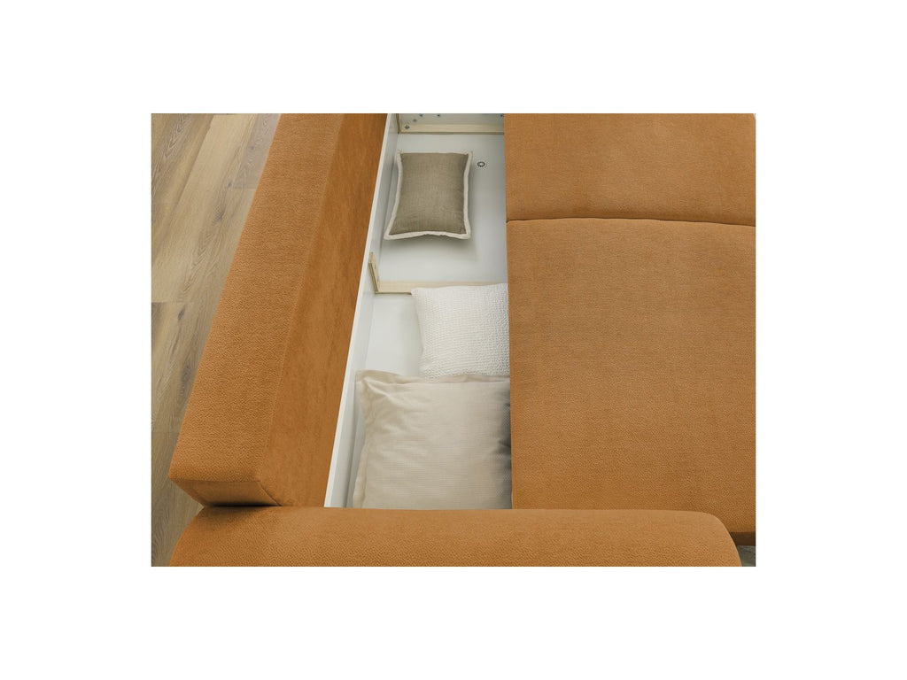 Convertible Straight Sofa with Storage Lucien - Smooth Fabric