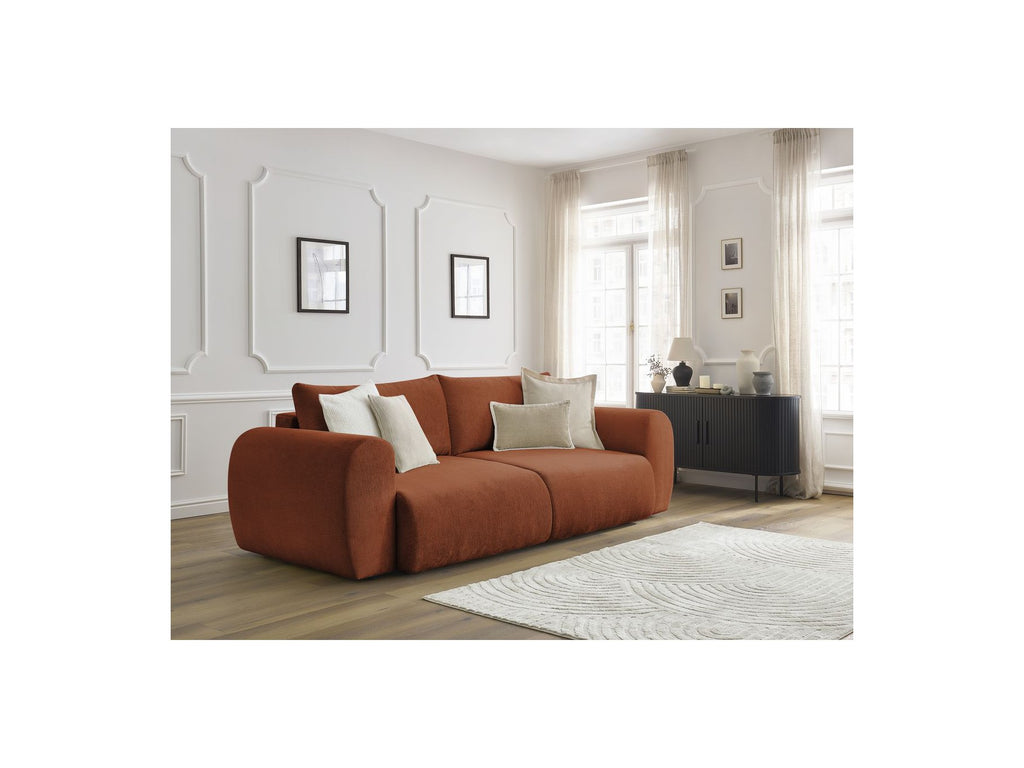 Convertible Straight Sofa with Storage Lucien - Smooth Fabric