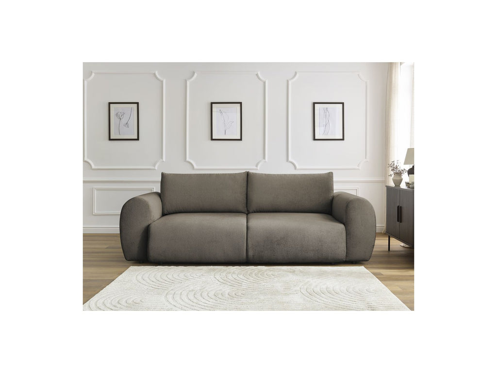 Convertible Straight Sofa with Storage Lucien - Smooth Fabric