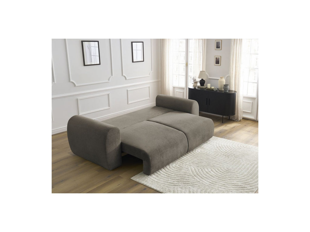 Convertible Straight Sofa with Storage Lucien - Smooth Fabric