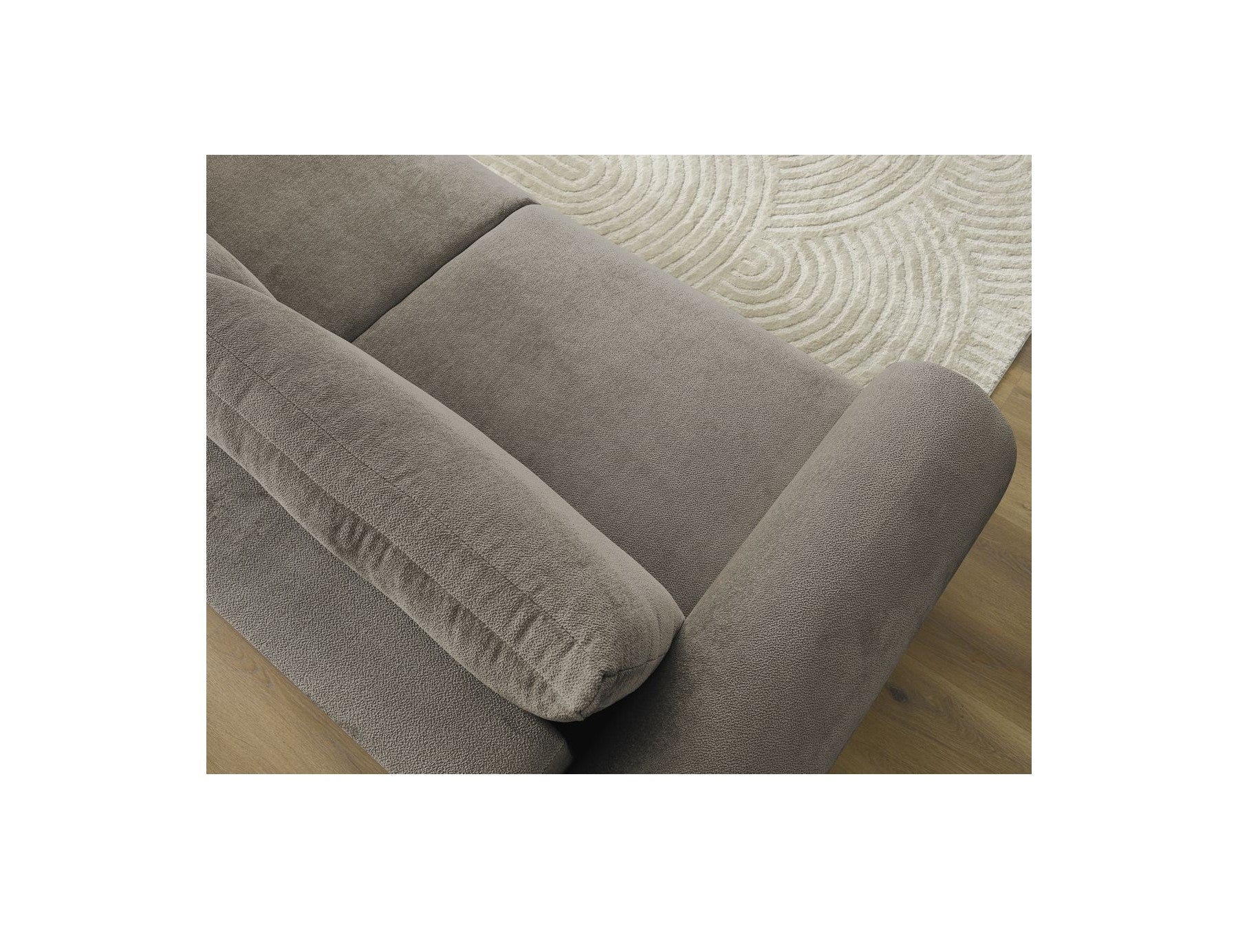 Convertible Straight Sofa with Storage Lucien - Smooth Fabric