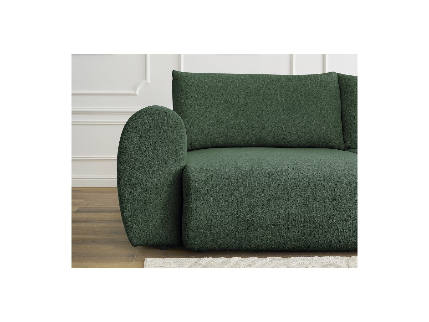 Convertible Straight Sofa with Storage Lucien - Smooth Fabric