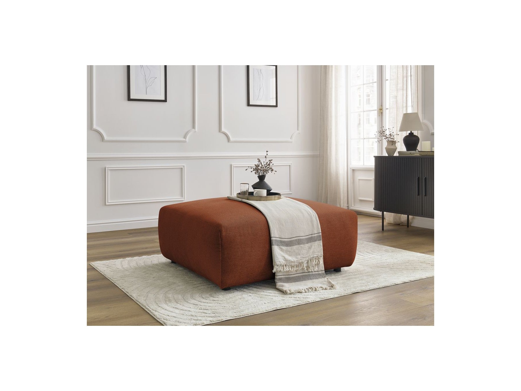 Pouf - Lucien - Tissu Lisse