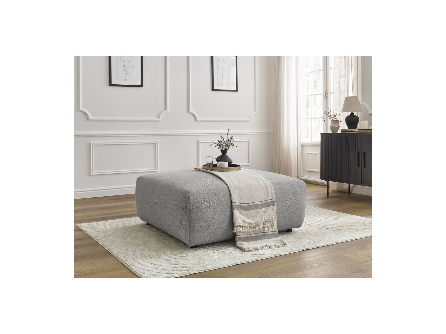 Pouf - Lucien - Tissu Lisse