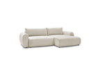 Convertible Corner Sofa with Storage Lucien - Smooth Fabric - Right-Hand Corner