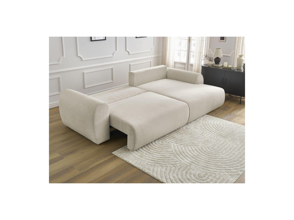 Convertible Corner Sofa with Storage Lucien - Smooth Fabric - Right-Hand Corner