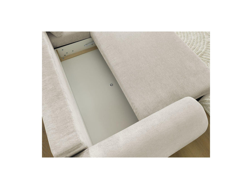 Convertible Corner Sofa with Storage Lucien - Smooth Fabric - Right-Hand Corner