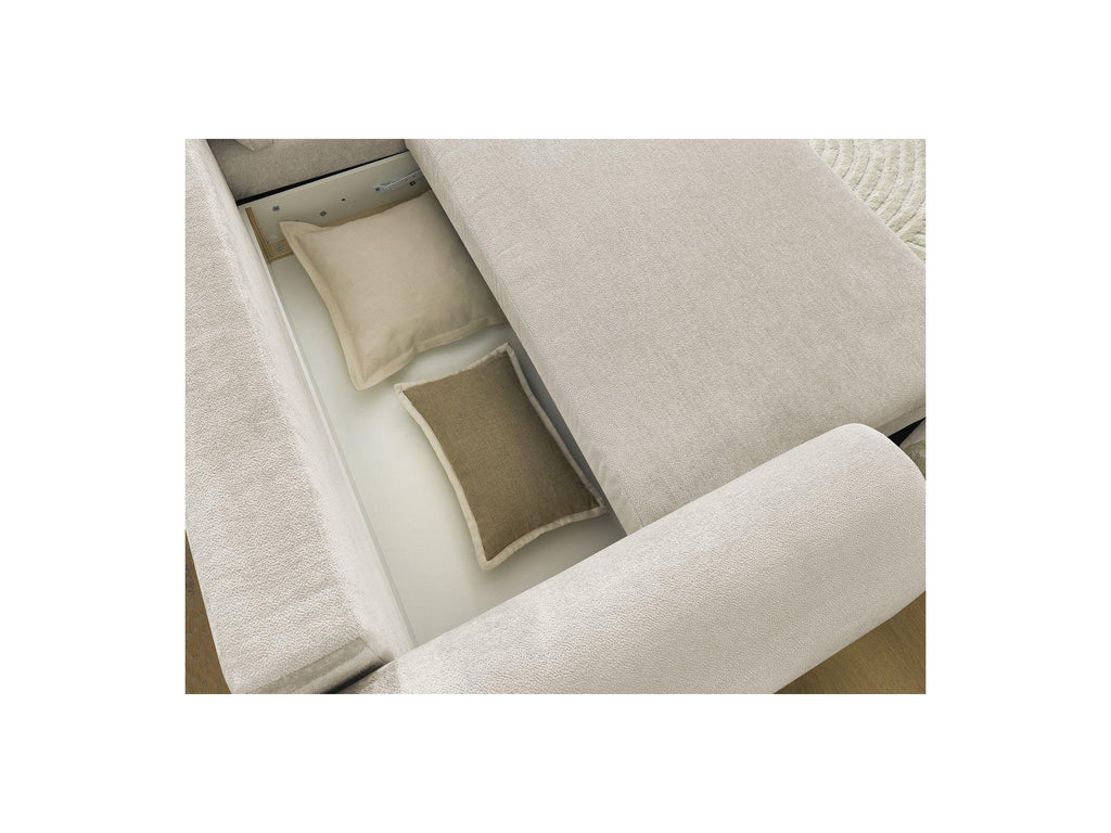 Convertible Corner Sofa with Storage Lucien - Smooth Fabric - Right-Hand Corner