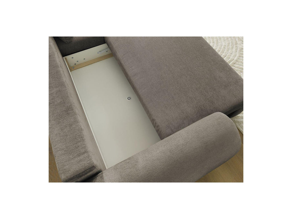 Convertible Corner Sofa with Storage Lucien - Smooth Fabric - Right-Hand Corner