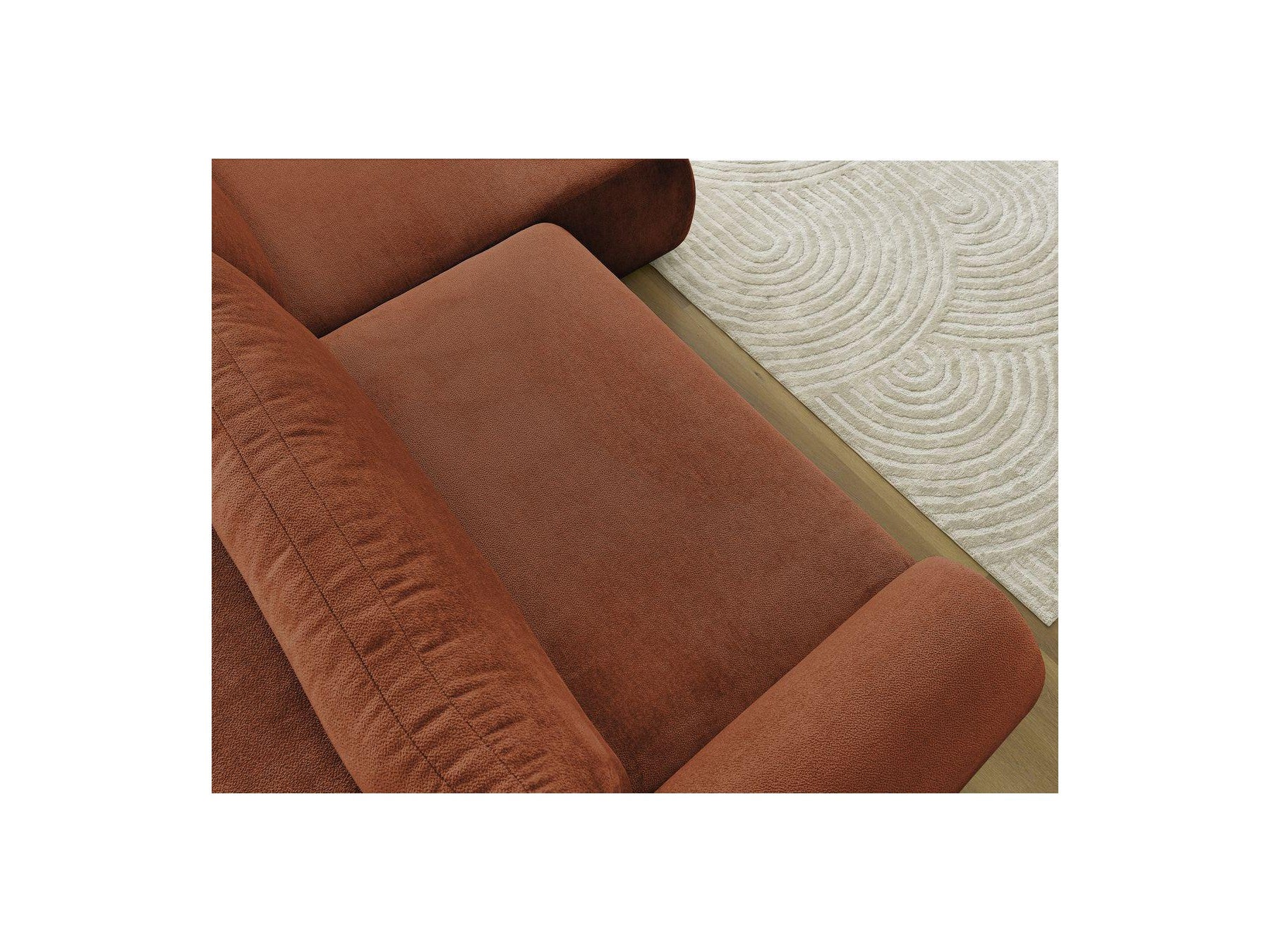 Convertible Corner Sofa with Storage Lucien - Smooth Fabric - Right-Hand Corner