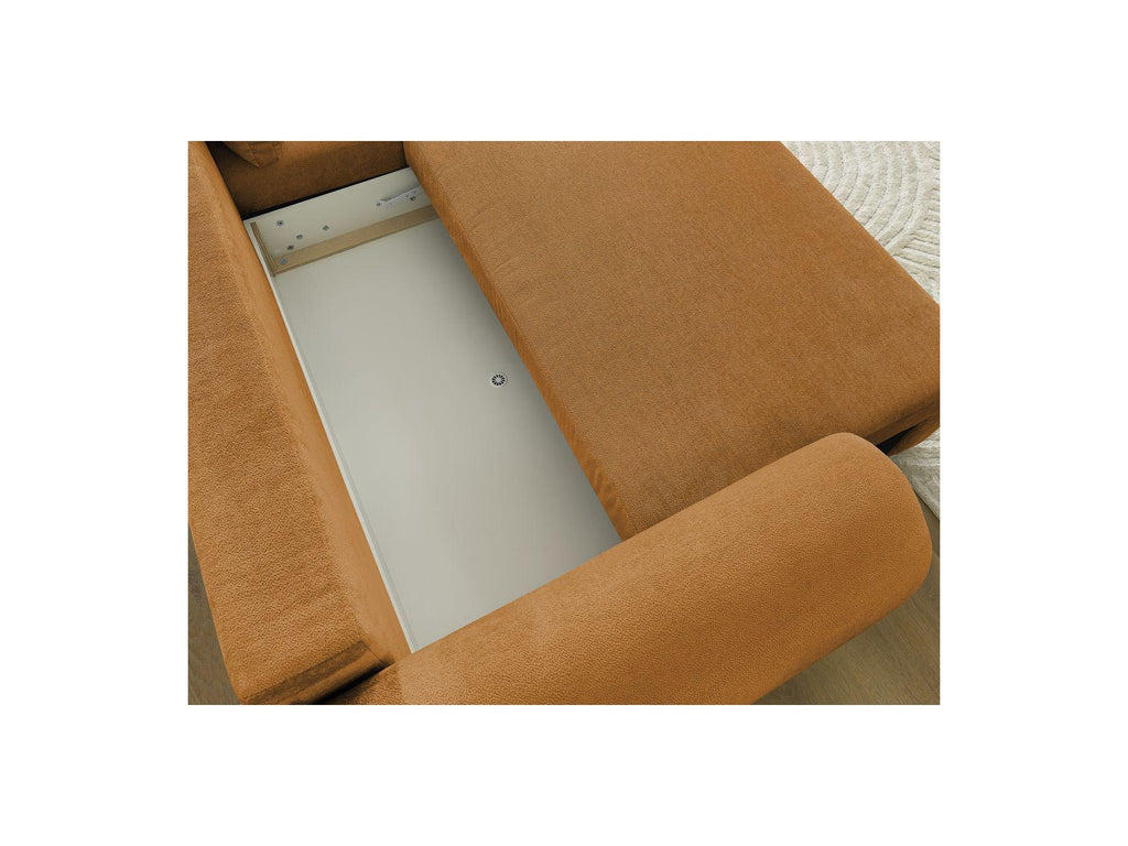 Convertible Corner Sofa with Storage Lucien - Smooth Fabric - Right-Hand Corner