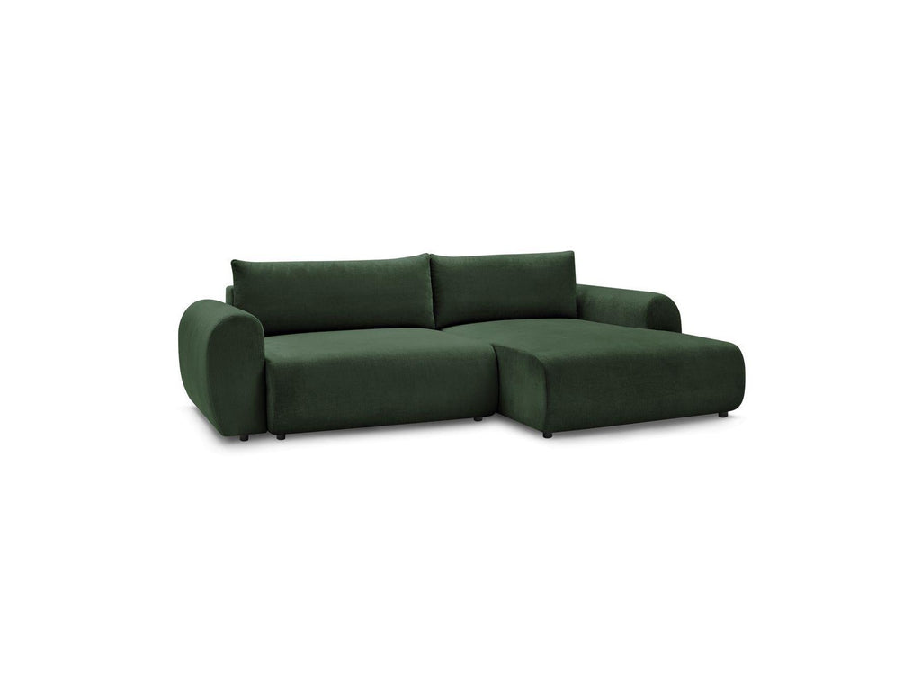 Convertible Corner Sofa with Storage Lucien - Smooth Fabric - Right-Hand Corner