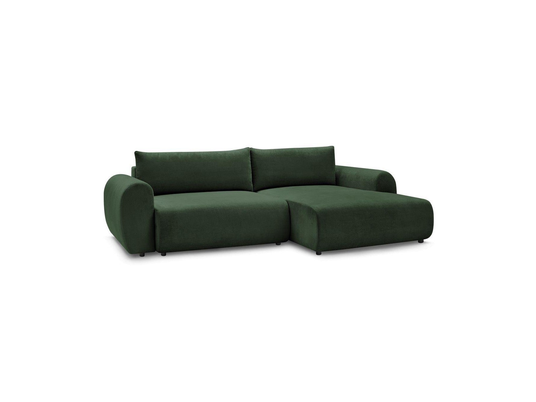 Convertible Corner Sofa with Storage Lucien - Smooth Fabric - Right-Hand Corner
