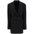 Blazers Et Gilets Acne Studios Double-Breasted Jacket In Herringbone Fabric - Noir - Femme