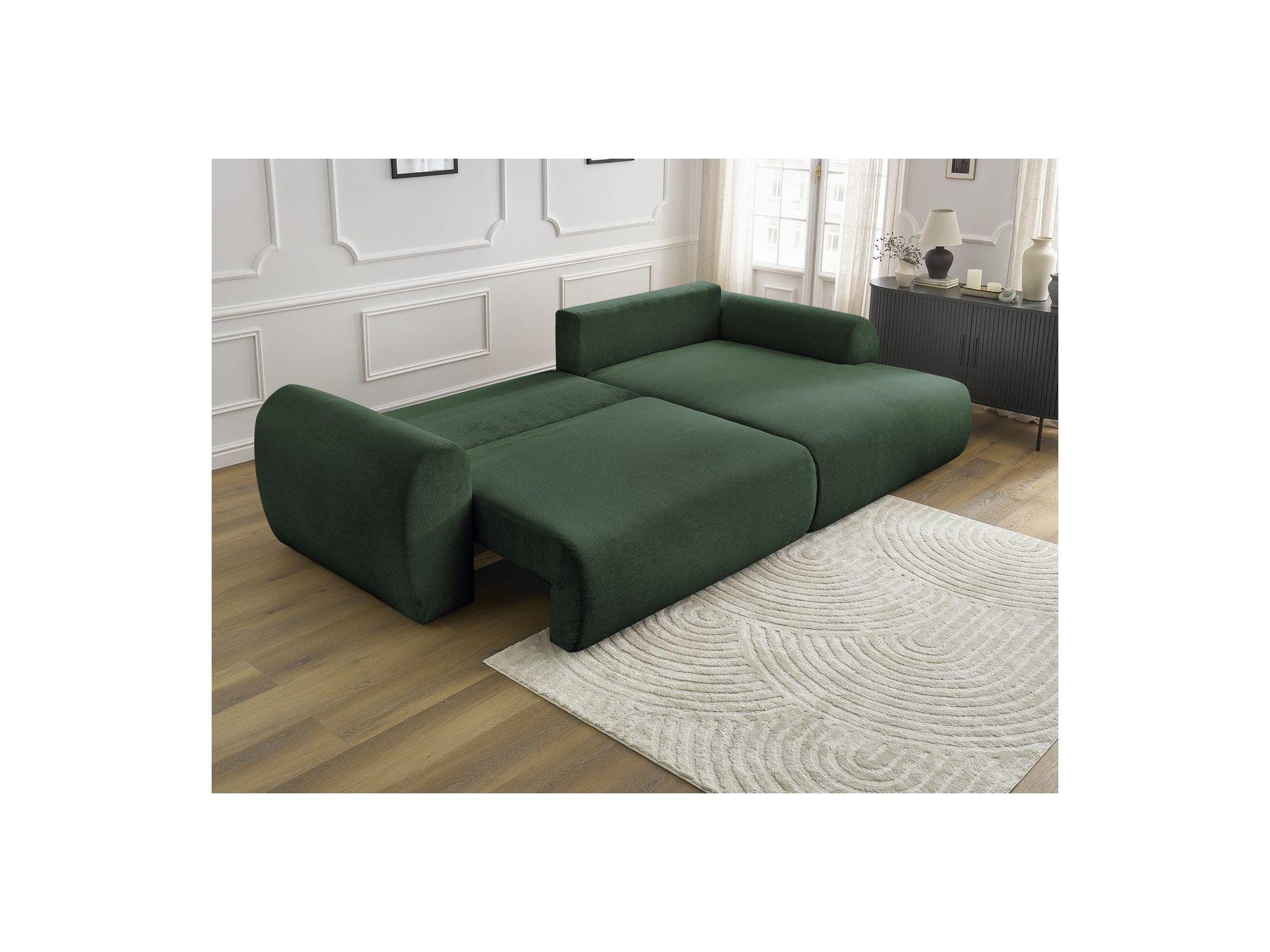 Convertible Corner Sofa with Storage Lucien - Smooth Fabric - Right-Hand Corner