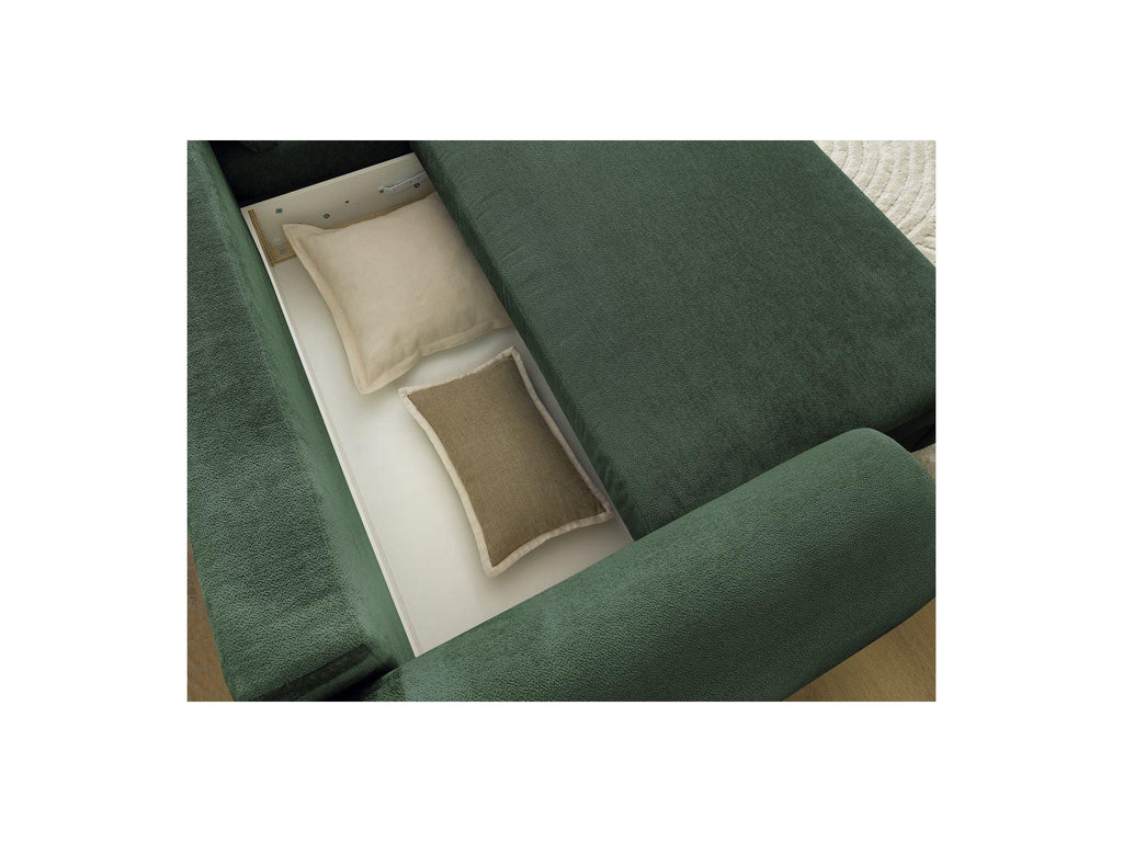 Convertible Corner Sofa with Storage Lucien - Smooth Fabric - Right-Hand Corner