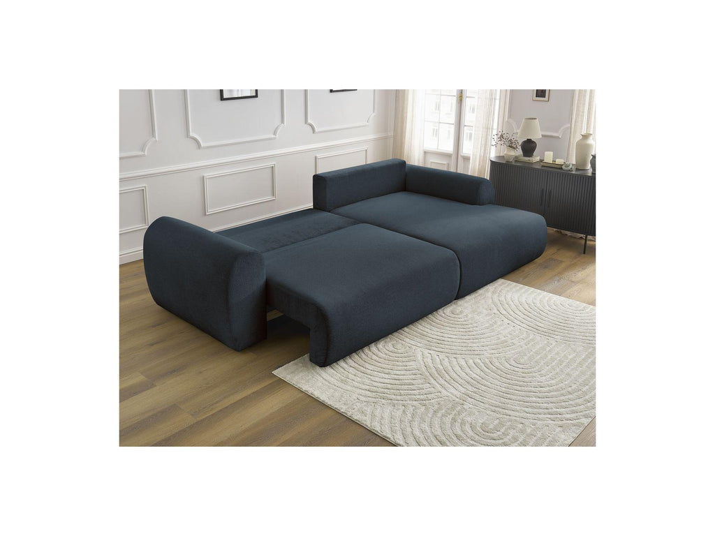 Convertible Corner Sofa with Storage Lucien - Smooth Fabric - Right-Hand Corner