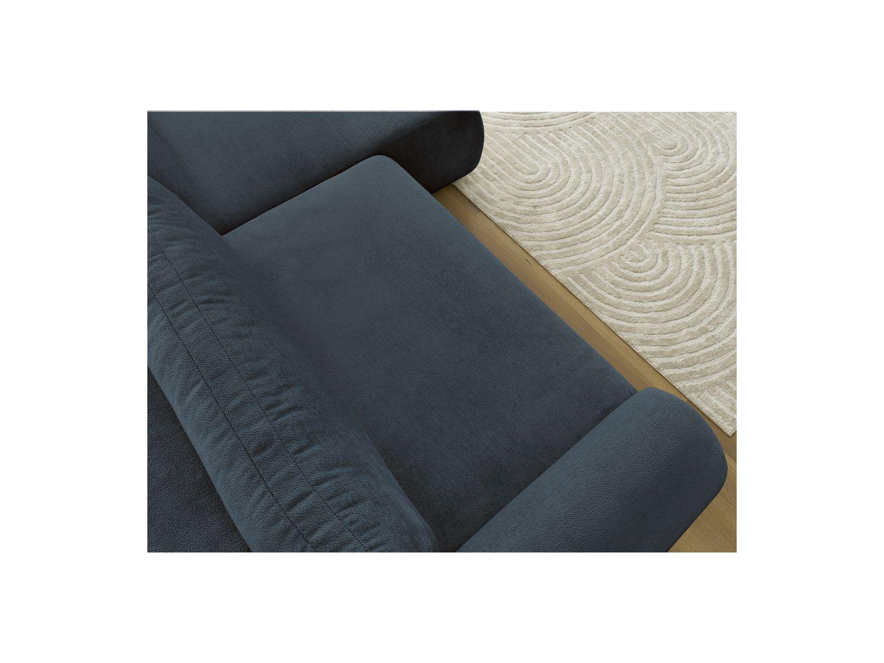 Convertible Corner Sofa with Storage Lucien - Smooth Fabric - Right-Hand Corner
